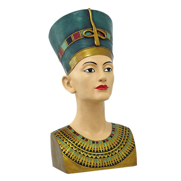 Bust of Nefertiti Statue in colors